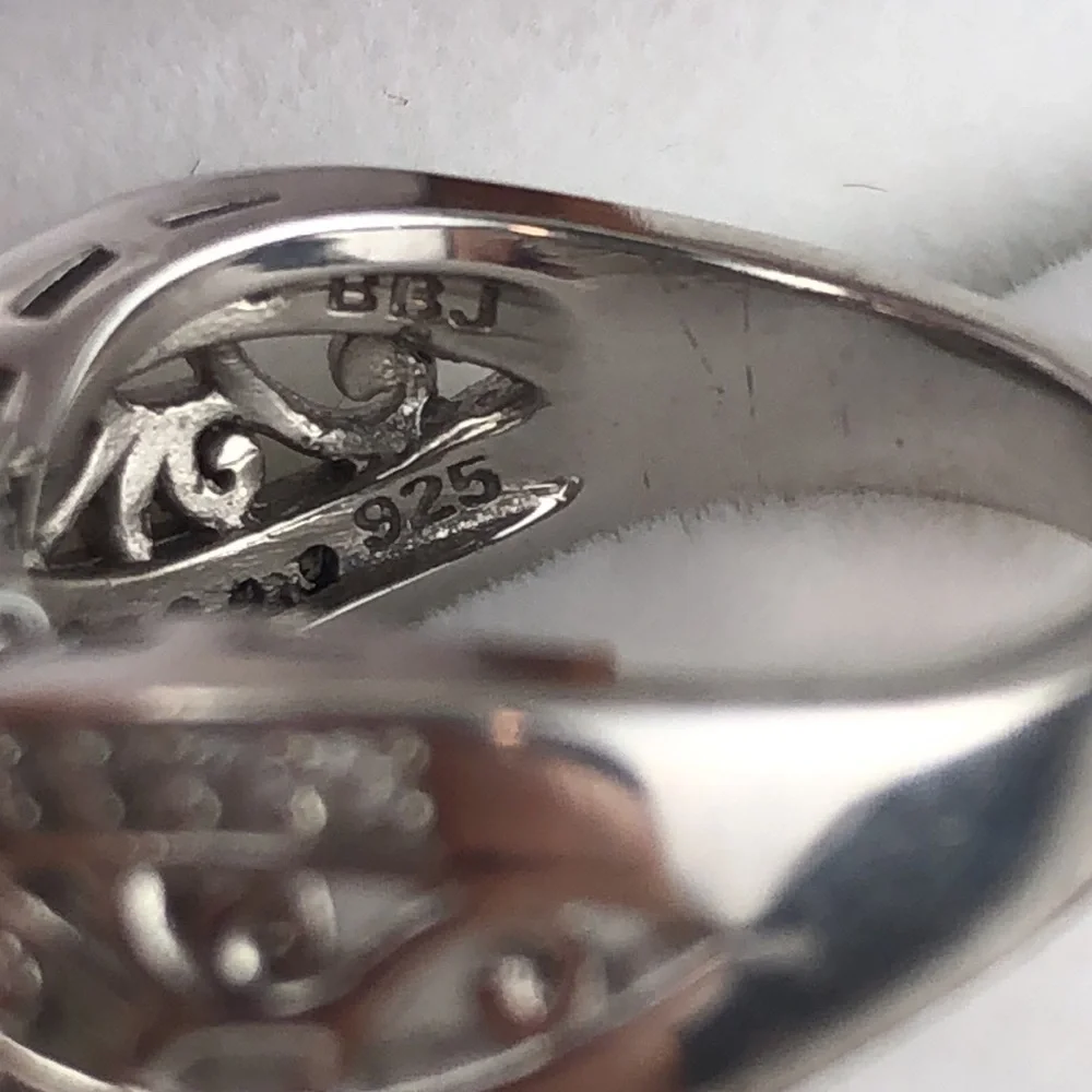 Moissanite Fire Ring Inferno Cut Platineve 925 S Silver Brilliant Size 6